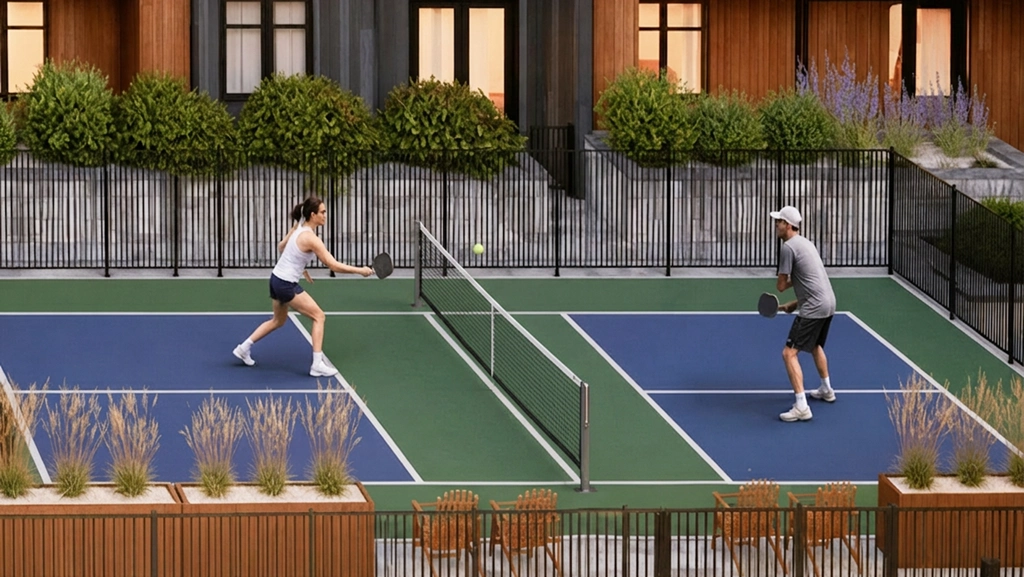 Heated Pickleball Court