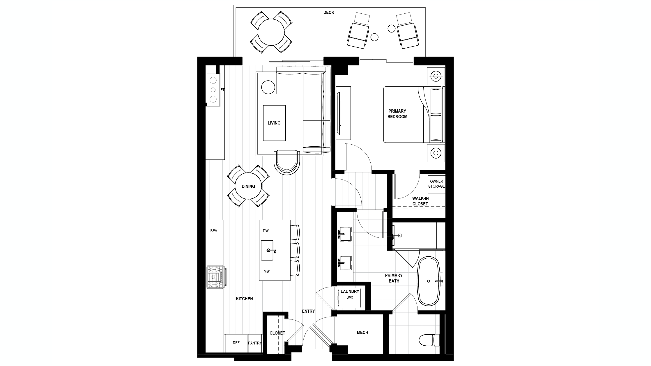 Unit 613 Sample Floor Plan